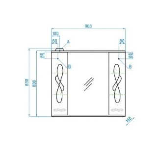 Зеркальный шкаф Style Line Венеция ЛС-00000264